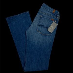 7 For All Mankind Midrise Slim Illusion Kimmie BootCut Jeans Sz 31X34 DOJO NEW